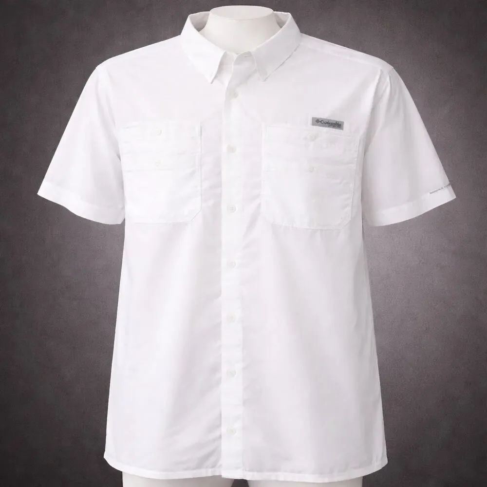 Columbia PFG Men’s Tamiami Omni-Shade White SS Shirt 2X 2XL